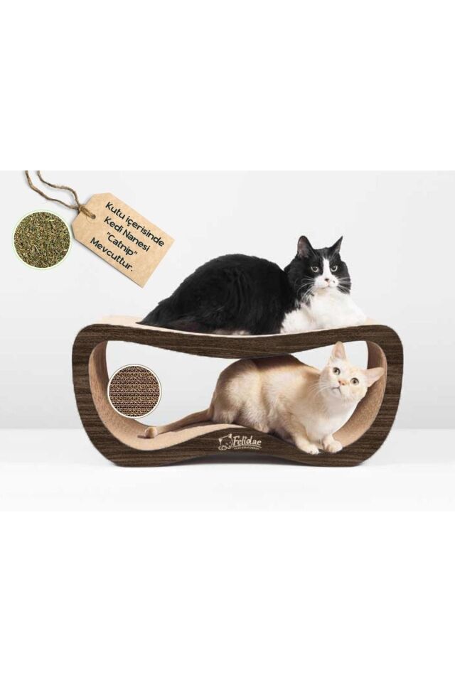 Oluklu Mukavva, Kedi Tırmalama Kanepesi – Yatay Tırmalama / (67,5X28,5X24CM) Large - CS8 DW