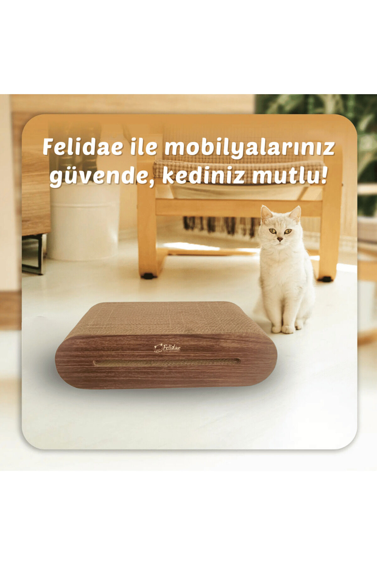 Oluklu Mukavva Kedi Tırmalama Kanepesi - Oval Tırmalama / (45X12,5X24CM) Medium - CS6 DW