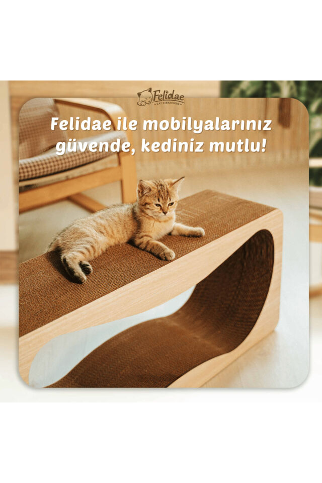 Oluklu Mukavva, Kedi Tırmalama Kanepesi – Yatay Tırmalama / (75X36X24CM) Xlarge - CS8 LW
