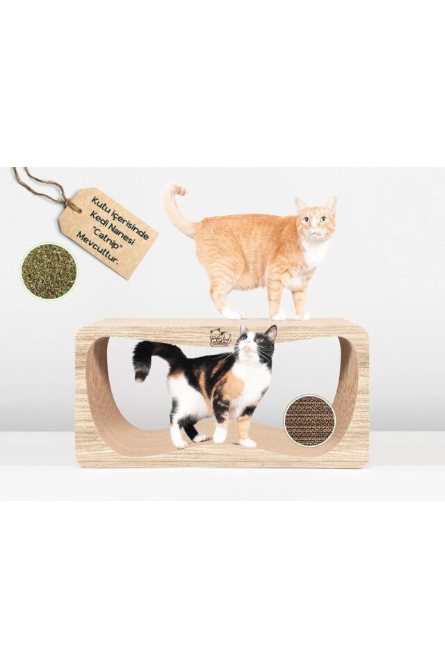 Oluklu Mukavva, Kedi Tırmalama Kanepesi – Yatay Tırmalama / (75X36X24CM) Xlarge - CS8 LW