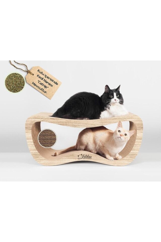 Oluklu Mukavva, Kedi Tırmalama Kanepesi – Yatay Tırmalama / (67,5X28,5X24CM) Large - CS8 LW