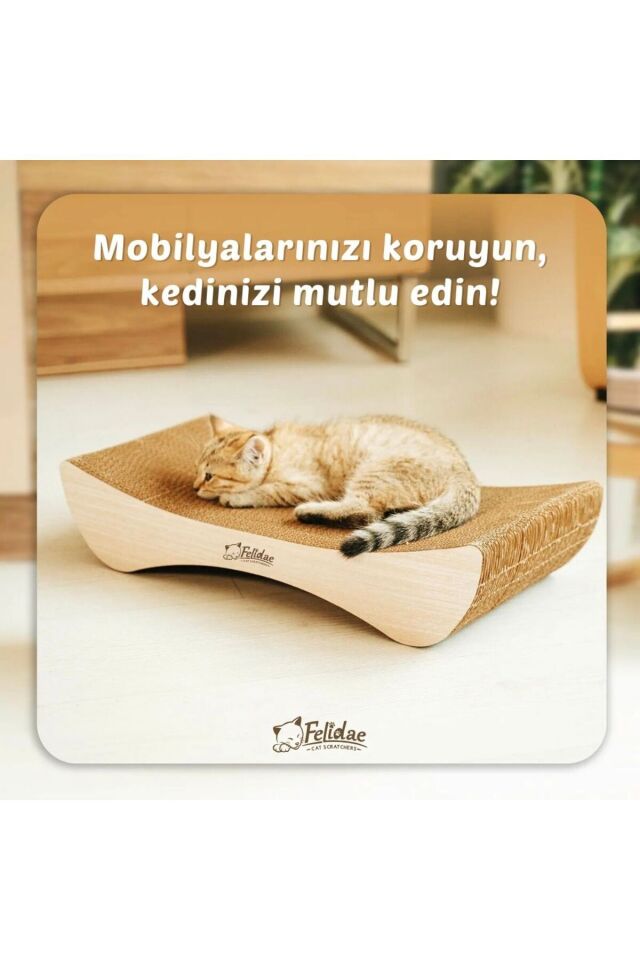 Oluklu Mukavva, Kedi Tırmalama Kanepesi – Yatay Tırmalama / (50X10X24CM) Small - CS8 LW