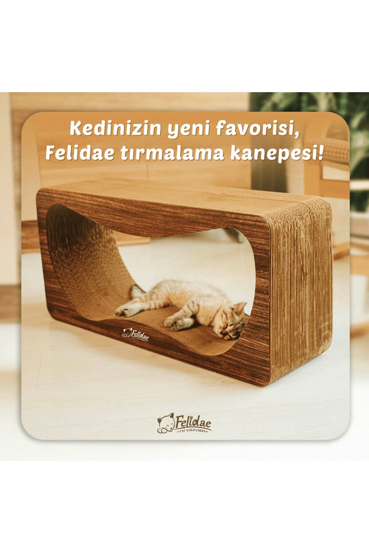 Oluklu Mukavva, Kedi Tırmalama Kanepesi – Yatay Tırmalama / (75X36X24CM) Xlarge - CS8 DW