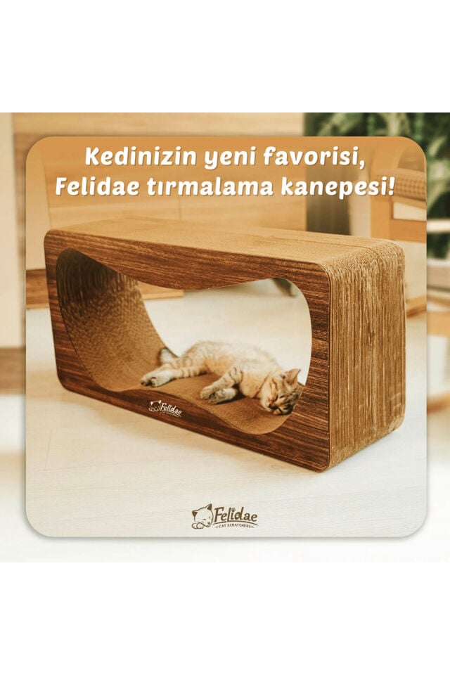 Oluklu Mukavva, Kedi Tırmalama Kanepesi – Yatay Tırmalama / (75X36X24CM) Xlarge - CS8 DW
