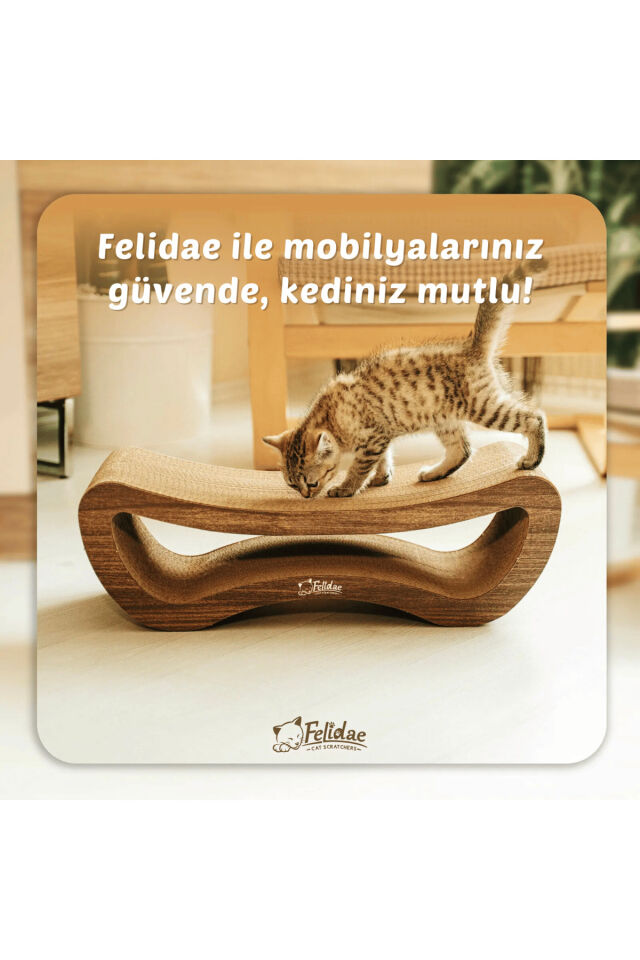 Oluklu Mukavva, Kedi Tırmalama Kanepesi – Yatay Tırmalama / (59X20X24CM) Medium - CS8 DW