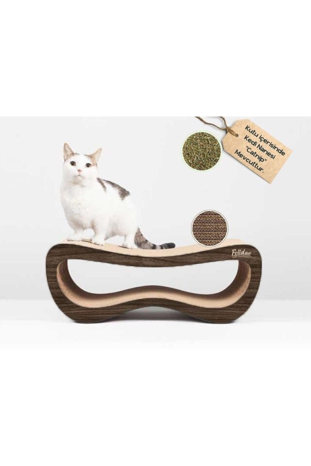Oluklu Mukavva, Kedi Tırmalama Kanepesi – Yatay Tırmalama / (59X20X24CM) Medium - CS8 DW