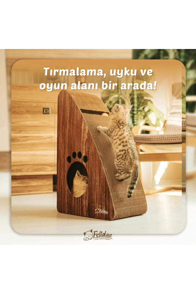 Oluklu Mukavva, Kedi Tırmalama Kanepesi – Dikey Tırmalama / (40X60X24CM) Xlarge - CS7 DW