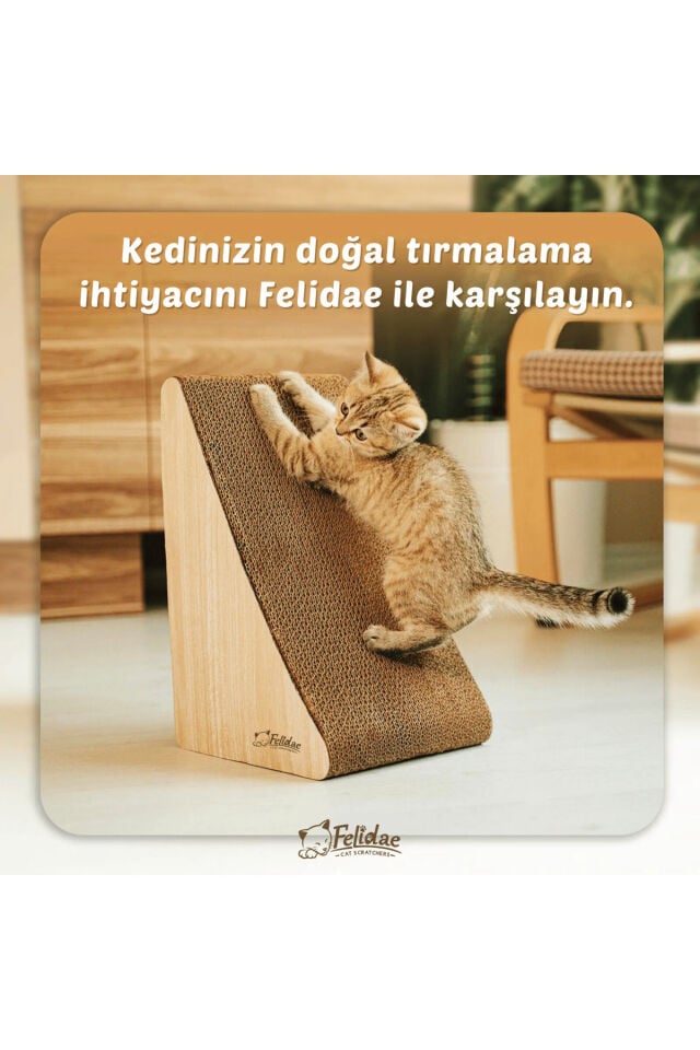 Oluklu Mukavva, Kedi Tırmalama Kanepesi – Dikey Tırmalama / (24X43X24CM) Small - CS7 LW