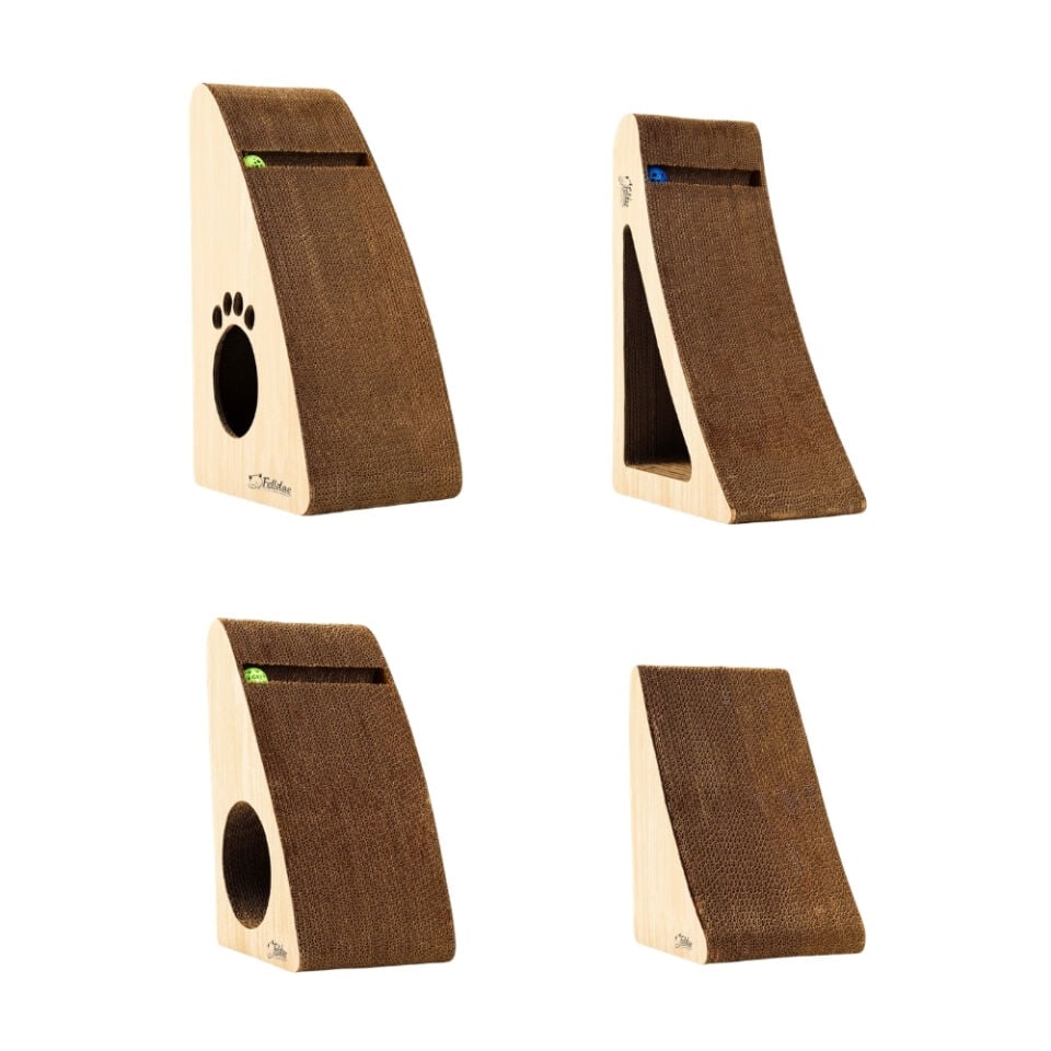 CS7- 4LÜ  SET DİKEY TIRMALAMA ( BEJ AHŞAP RENGİ)