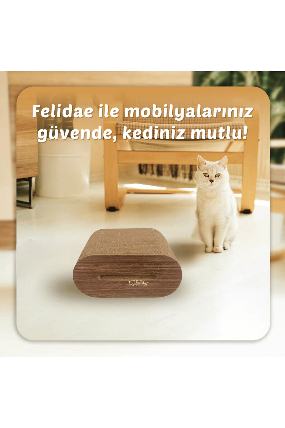 Oluklu Mukavva, Kedi Tırmalama Kanepesi – Oval Tırmalama / (28X12,5X24CM) Small - CS6 DW