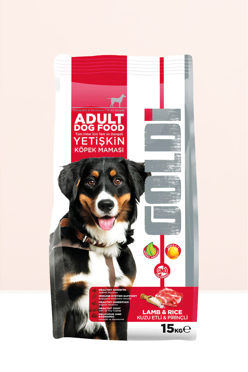 Goldi Kuzu ve Pirinçli Yetişkin Köpek Maması 15Kg