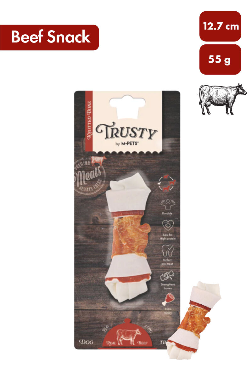 M-PETS TRUSTY EXTRA BEEF DÜĞÜMLÜ KEMİK 55GR/12,7CM