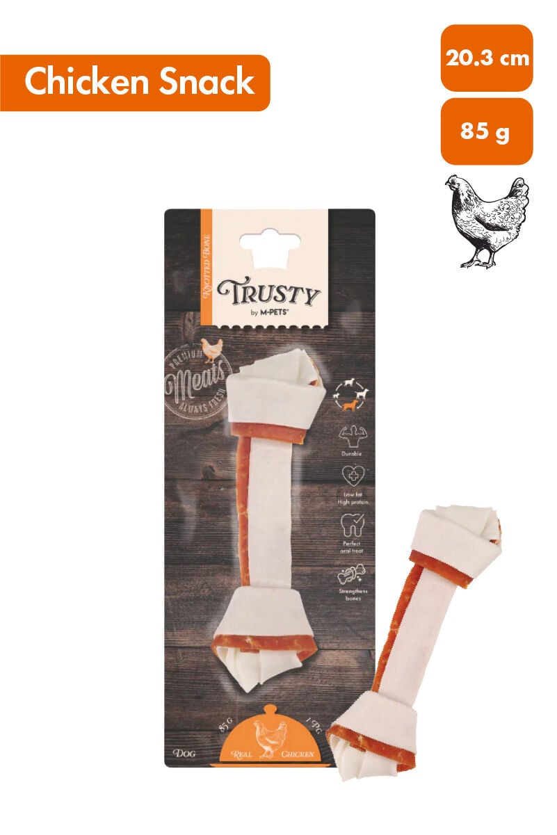 M-PETS TRUSTY CHICKEN DÜĞÜMLÜ KEMİK 85GR/20,3CM