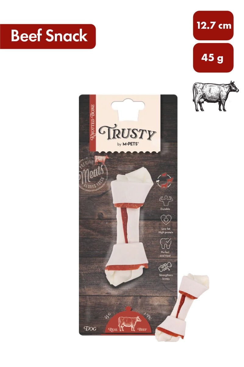 M-PETS TRUSTY BEEF DÜĞÜMLÜ KEMİK 45GR/12,7CM