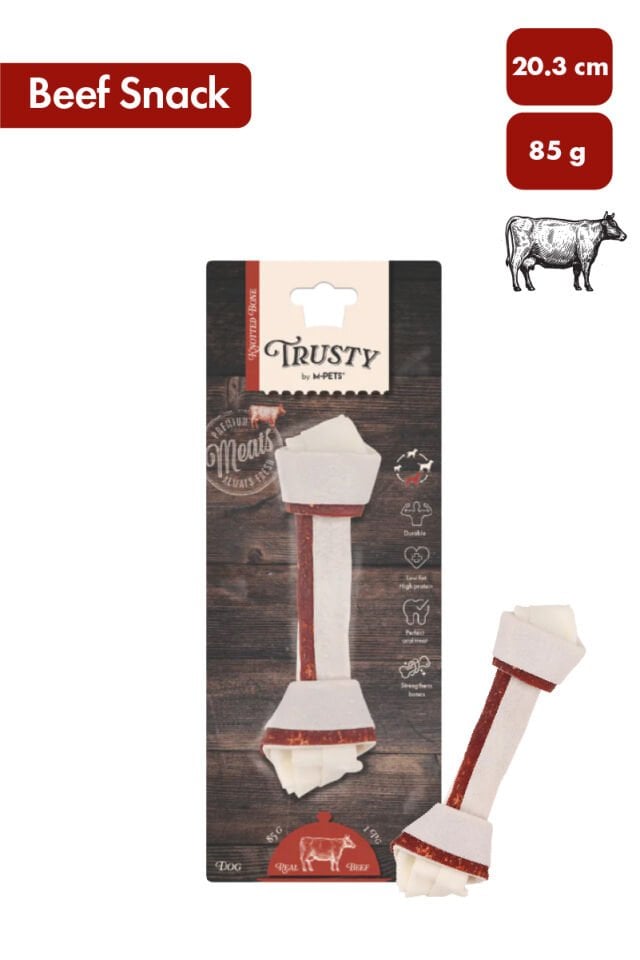 M-PETS TRUSTY BEEF DÜĞÜMLÜ KEMİK 85GR/20,3CM