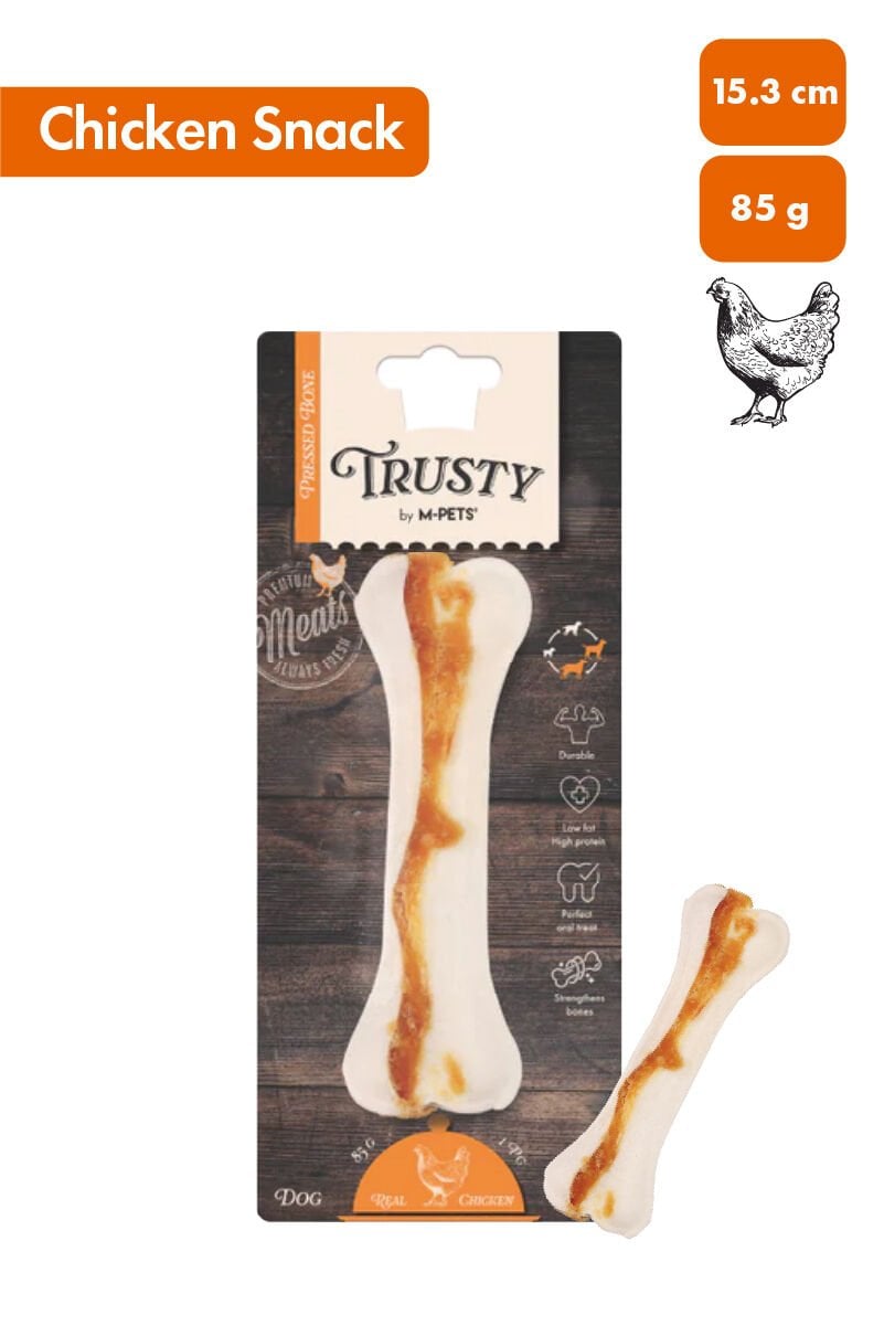 M-PETS TRUSTY CHICKEN PRESS KEMİK 85GR/15,3CM