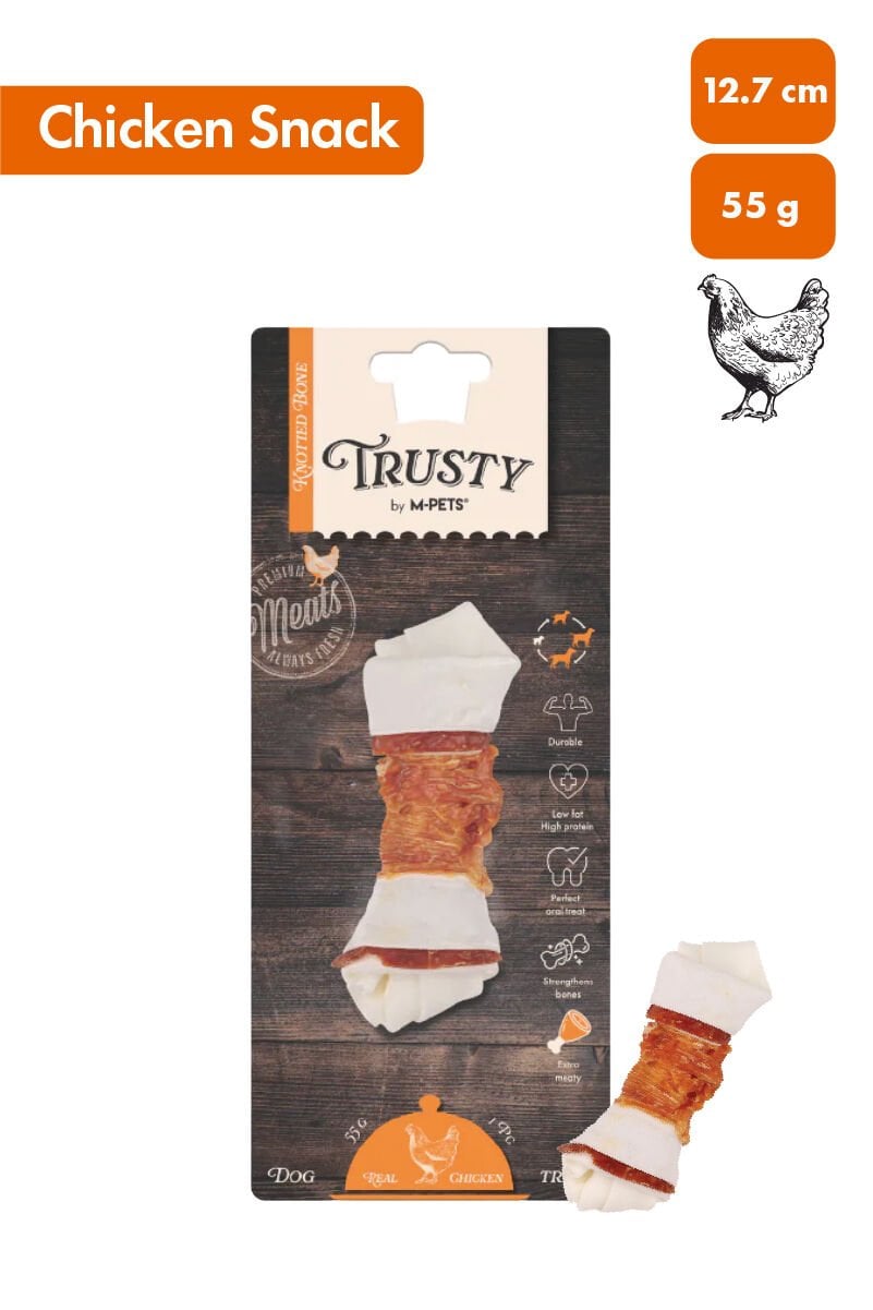 M-PETS TRUSTY EXTRA CHICKEN DÜĞÜMLÜ KEMİK 55GR/12,