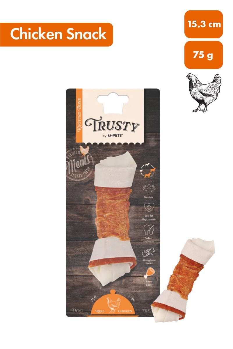 M-PETS TRUSTY EXTRA CHICKEN DÜĞÜMLÜ KEMİK 75GR/15,