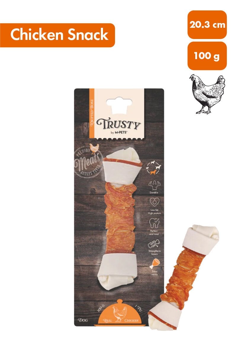 M-PETS TRUSTY EXTRA CHICKEN DÜĞÜMLÜ KEMİK 100GR/20