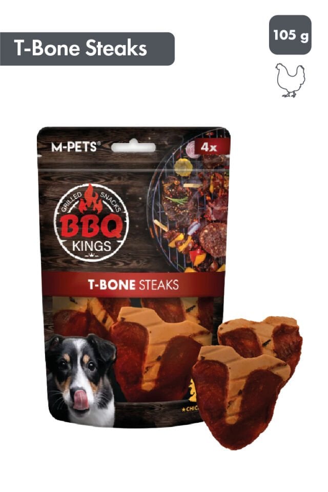 M-PETS BBQ KINGS T-BONE STEAKS CHICKEN ÖDÜL 105GR