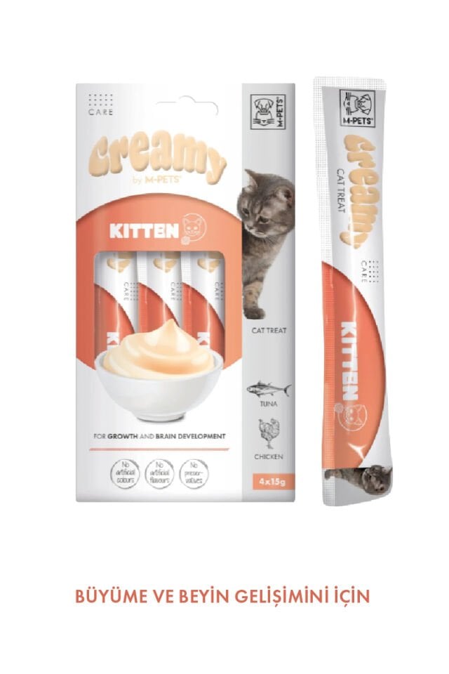 Creamy Kitten Yavru kedi Krema Kedi Ödül Maması 4*15 Gr