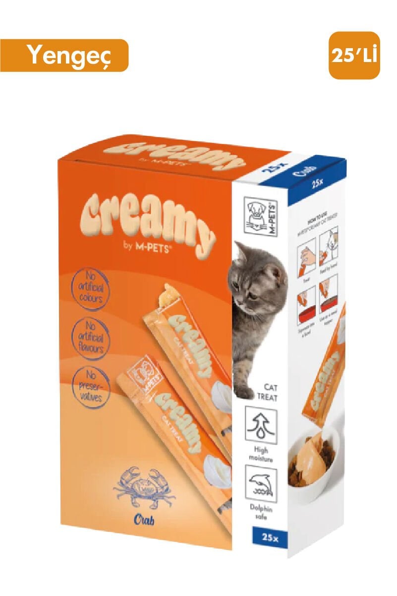 M-PETS CREAMY YENGEÇLİ KEDİ ÖDÜLÜ 25X15GR