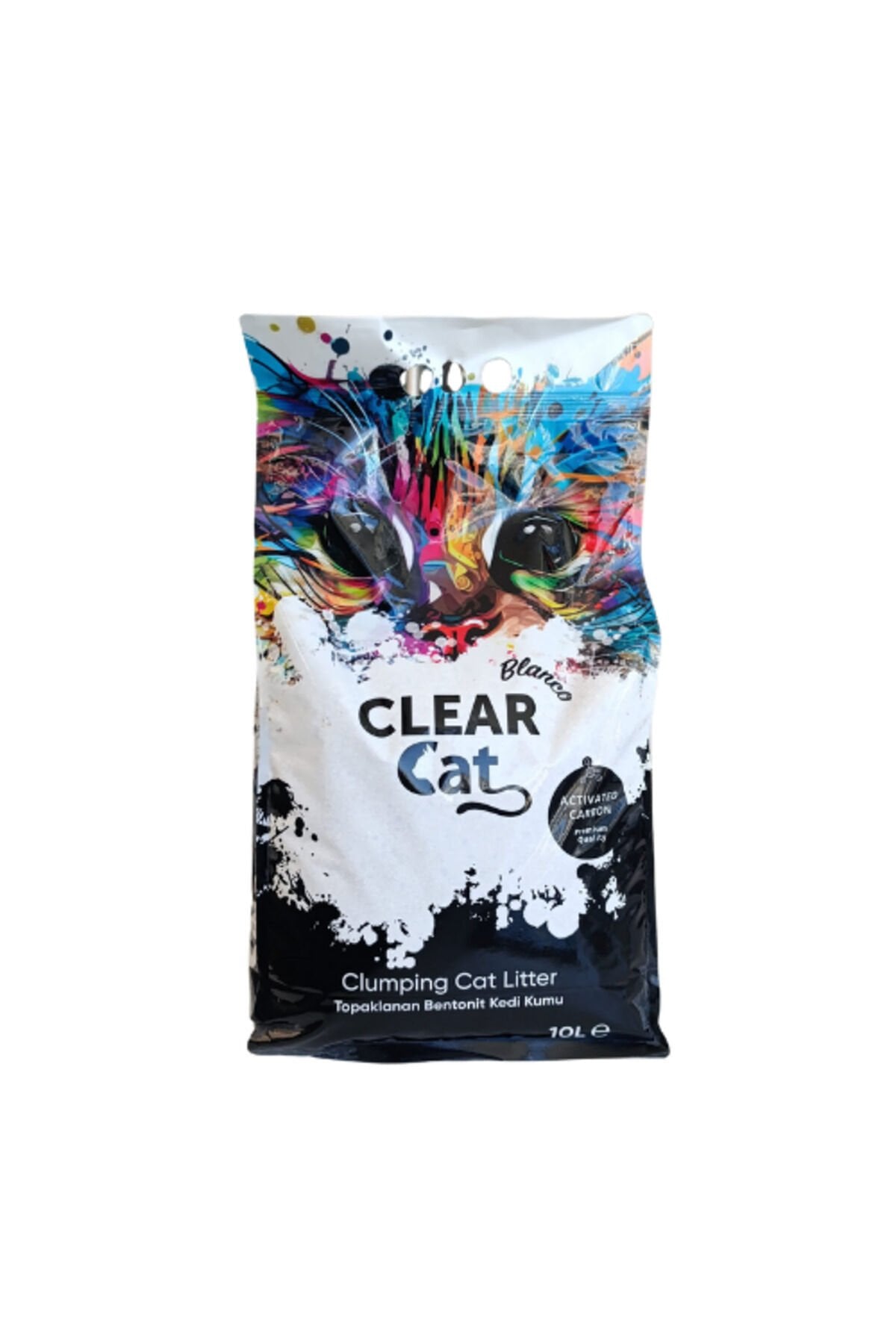 CLEARCAT BLANCO AKTİF KARBON BENTONİT KEDİ KUMU 10 LT