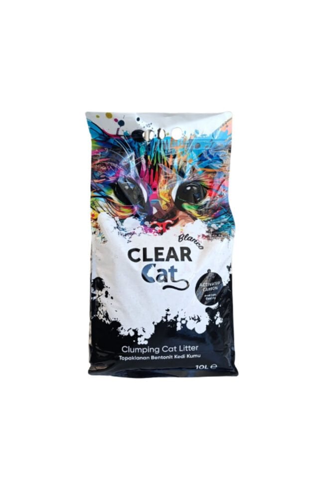 CLEARCAT BLANCO AKTİF KARBON BENTONİT KEDİ KUMU 10 LT