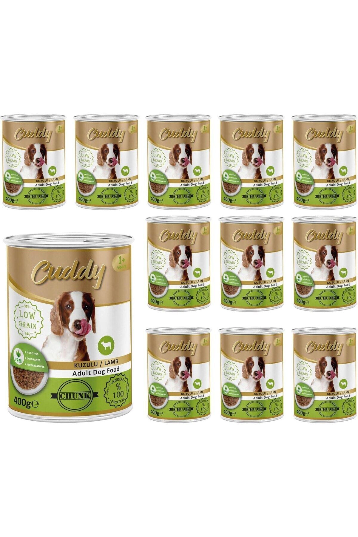 Cuddy Yetişkin Köpek Kuzulu ve Jöleli Konserve Mama 400 Gr x 12 adet