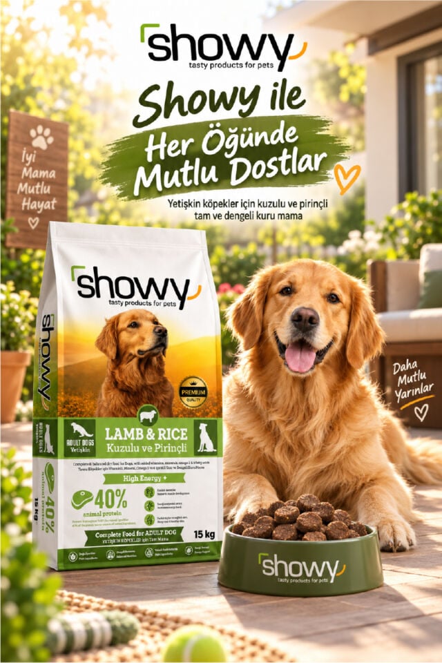 Adult Dogs Lamb & Rice Kuzulu ve Pirinçli Yetişkin Köpek Maması 15 Kg – Tam ve Dengeli Kuru Mama
