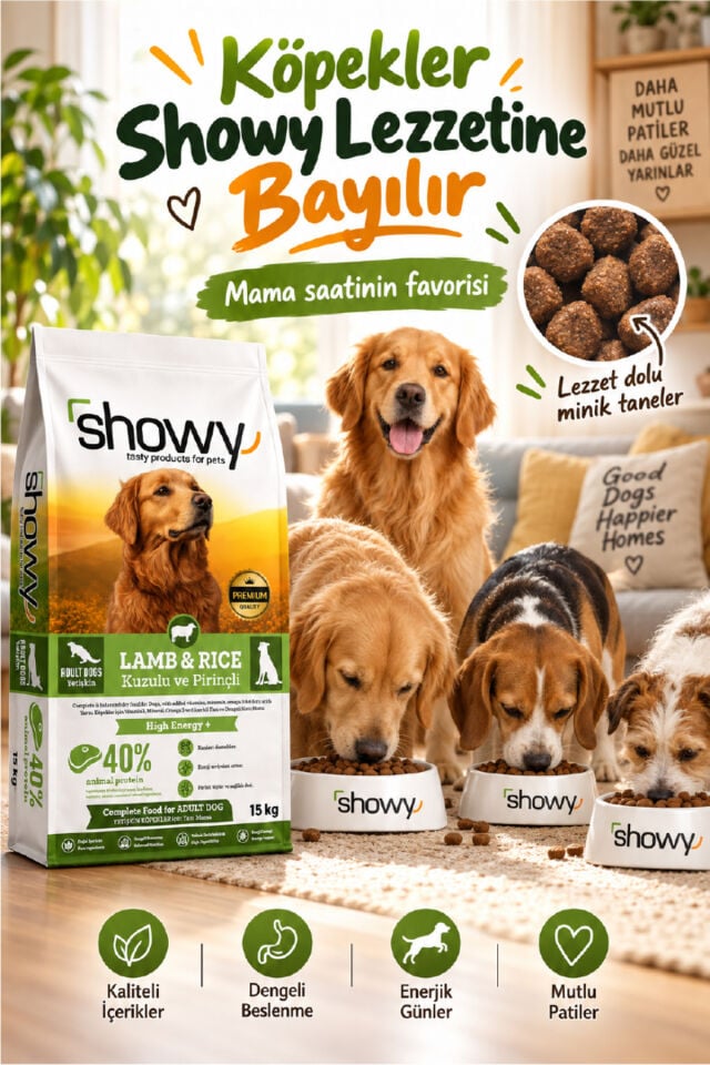 Adult Dogs Lamb & Rice Kuzulu ve Pirinçli Yetişkin Köpek Maması 15 Kg – Tam ve Dengeli Kuru Mama