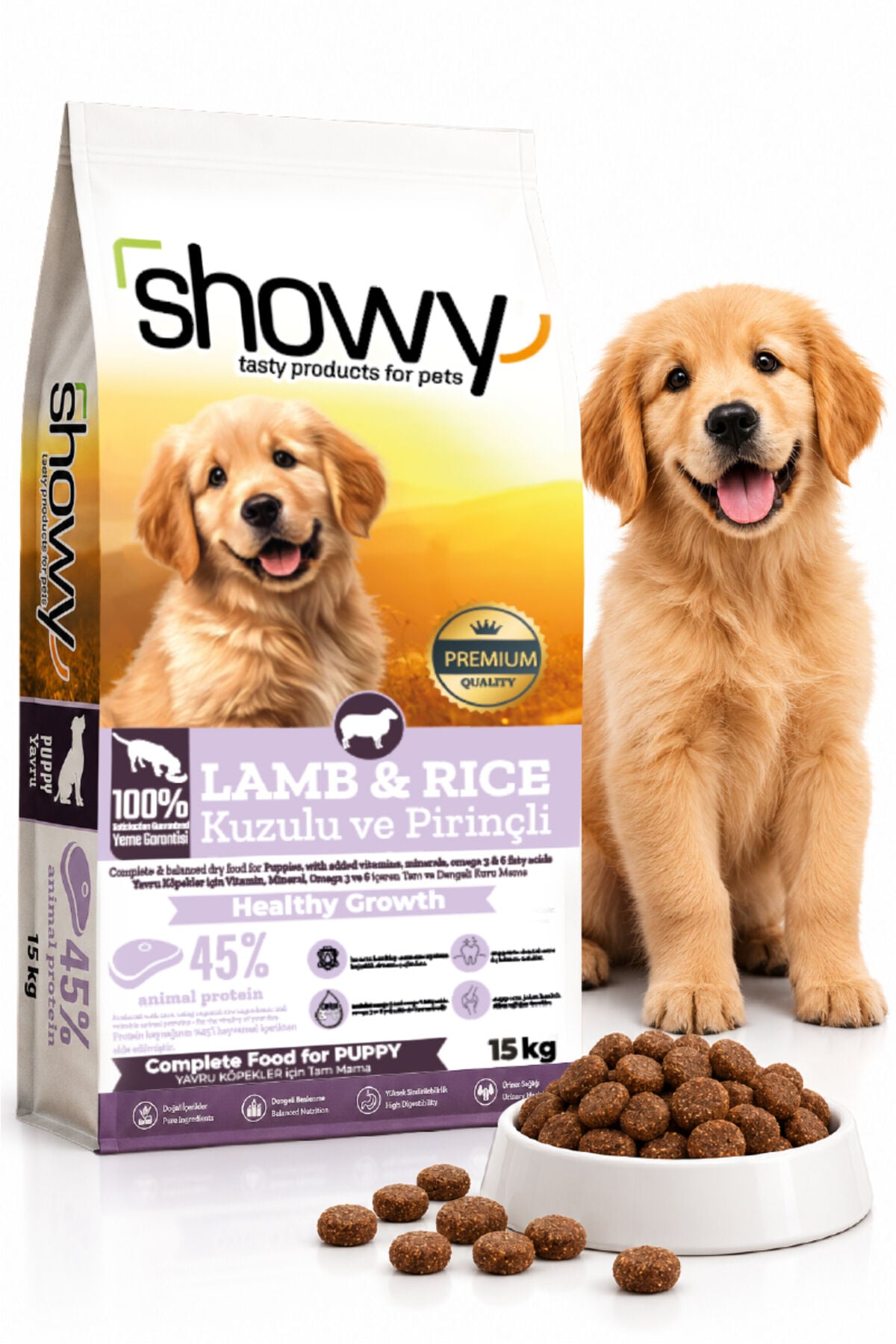 Puppy Lamb & Rice Kuzulu ve Pirinçli Yavru Köpek Maması 15 Kg – Tam ve Dengeli Kuru Mama