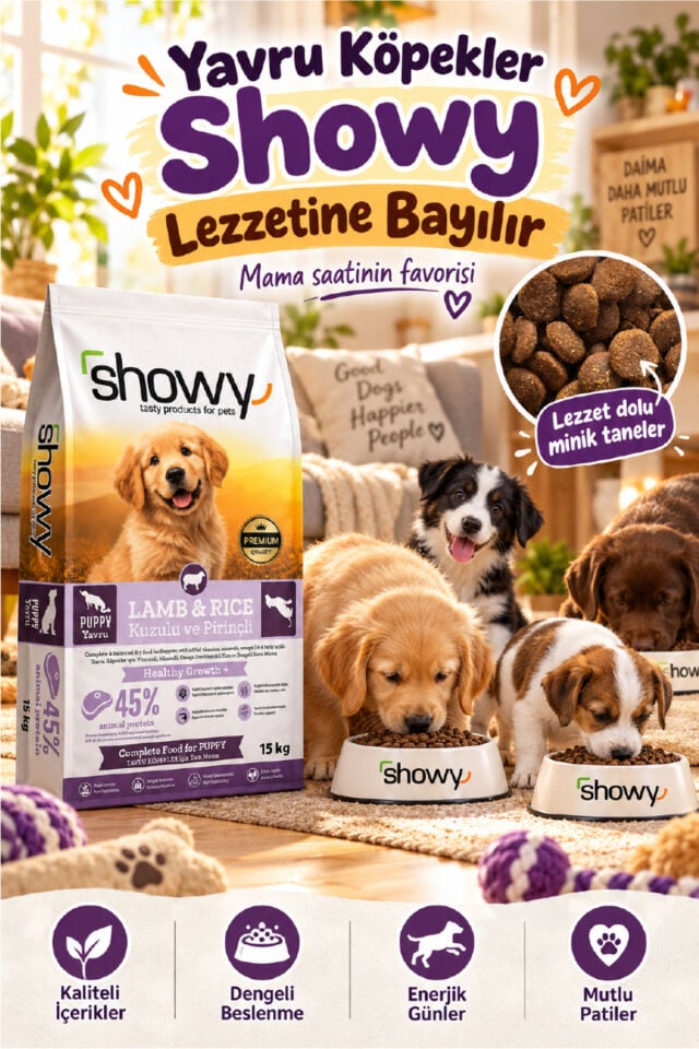 Puppy Lamb & Rice Kuzulu ve Pirinçli Yavru Köpek Maması 15 Kg – Tam ve Dengeli Kuru Mama