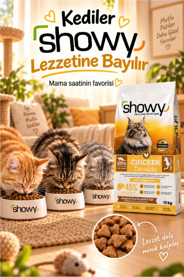 Chicken Tavuklu Yetişkin Kedi Kuru Maması 15 Kg – Tam ve Dengeli Mama