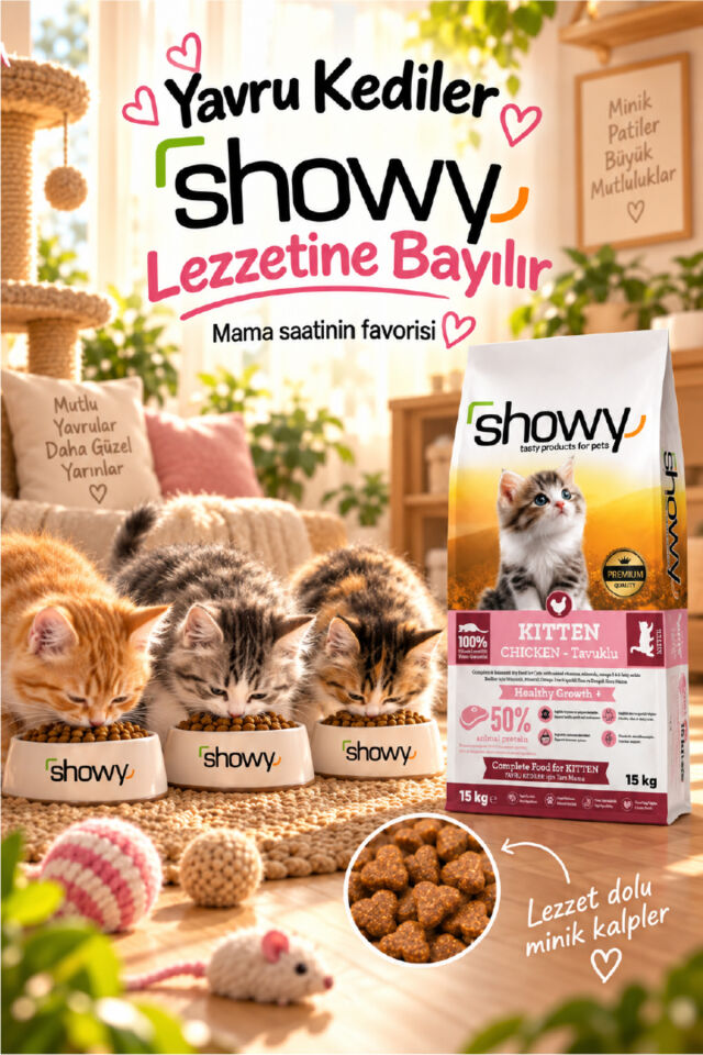 Kitten Tavuklu Yavru Kedi Kuru Maması 15 Kg | Healthy Growth+