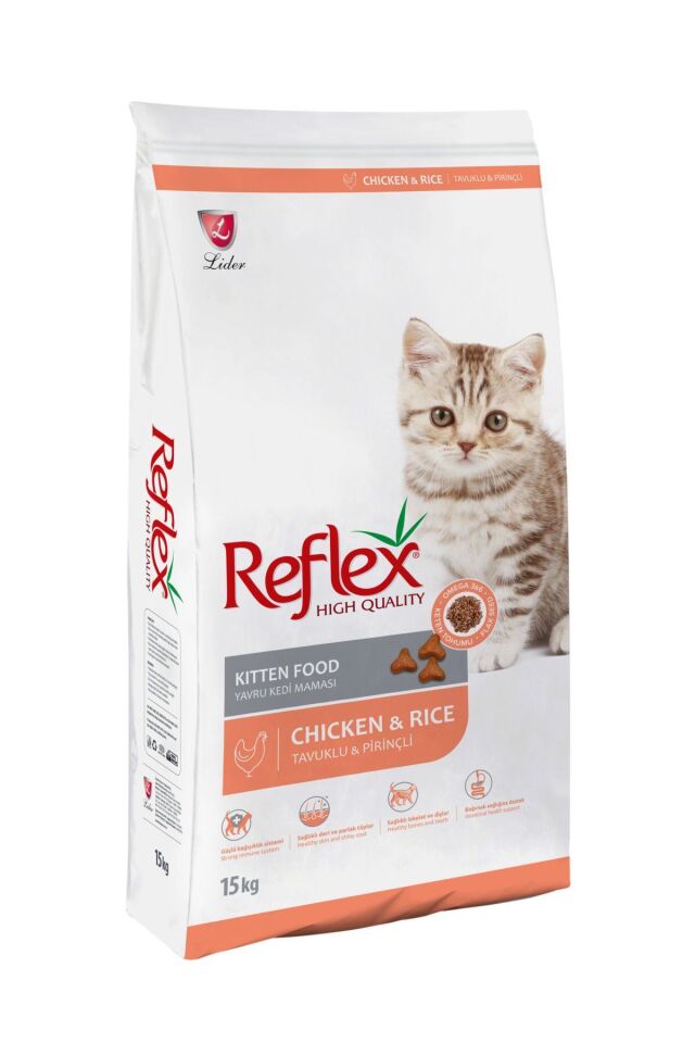 REFLEX YAVRU KEDİ MAMASI TAVUKLU 15 KG