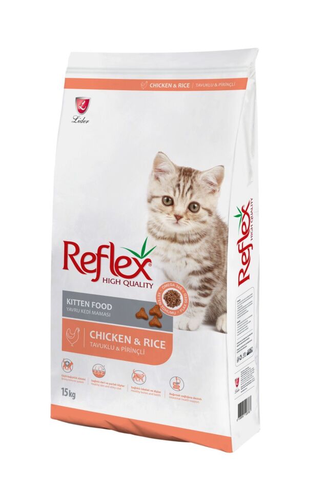 REFLEX YAVRU KEDİ MAMASI TAVUKLU 15 KG
