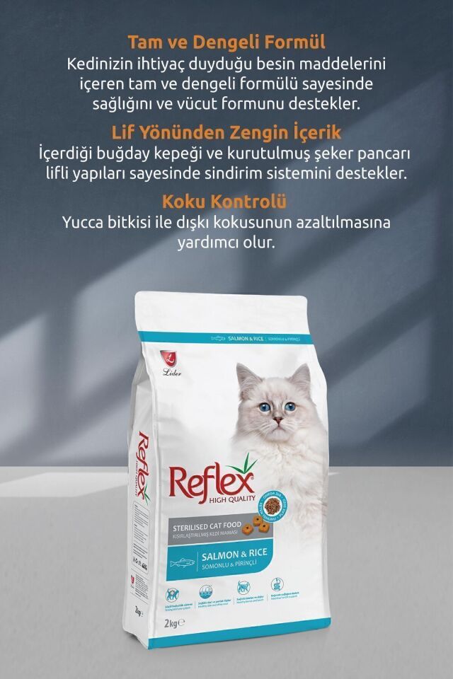 Somonlu ve Pirinçli Kısır Kedi Maması 15 Kg