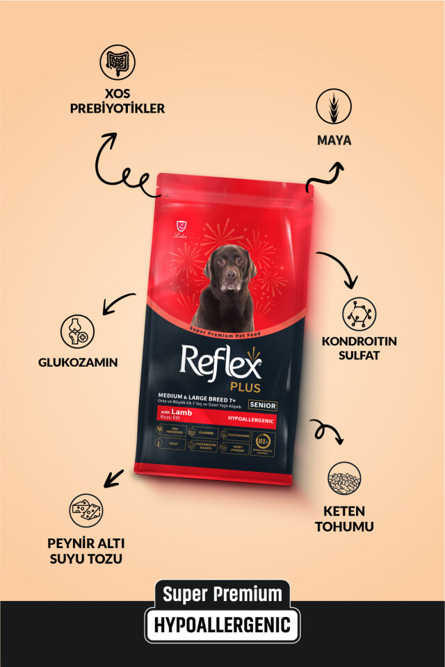 Plus Hipoalerjenik Kuzu Etli & Orta ve Büyük Irk Yetişkin Köpek Maması 3 kg