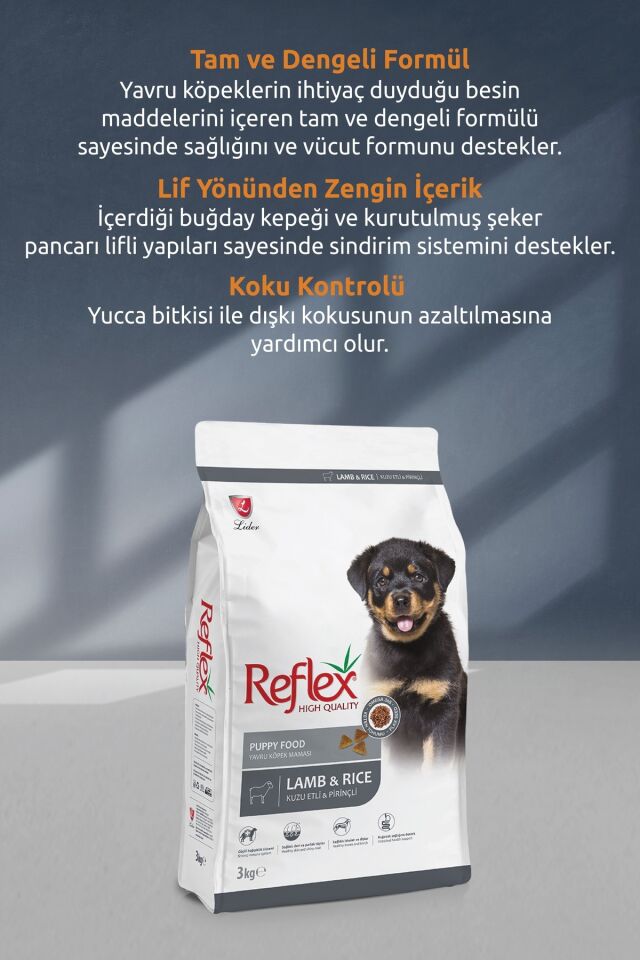 Kuzulu Pirinçli Yavru Köpek Mamasi 15 Kg