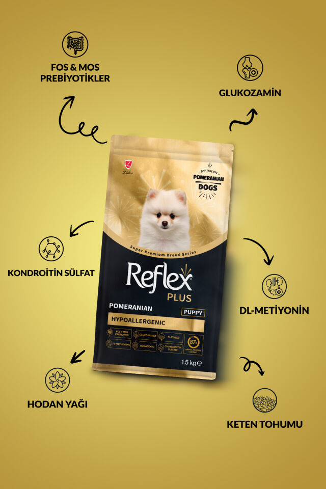 Plus Pomerian Yavru Köpek Maması 1.5 Kg