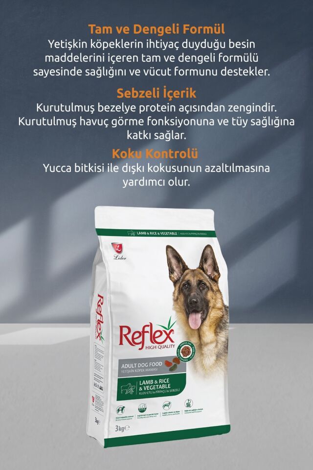 REFLEX VEGETABLE YETİŞKİN KÖPEK MAMASI 3 KG