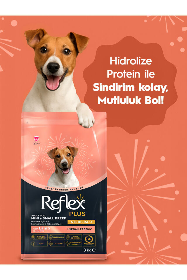 Plus Hypoallergenic Kuzu Etli Mini Irk Kısırlaştırılmış Yetişkin Köpek Maması 3 Kg
